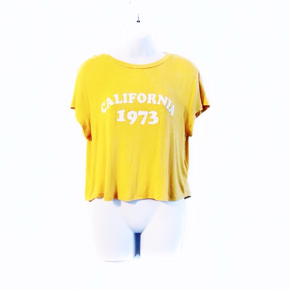 H&M Tops - 70’s Mustard Yellow Cotton Tee